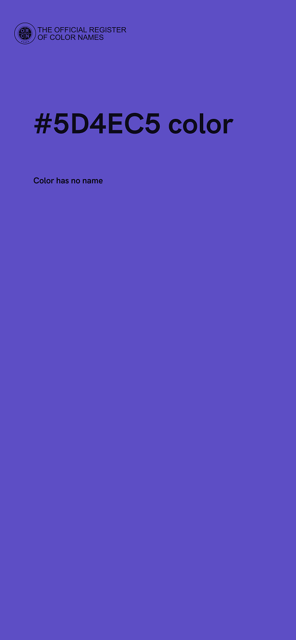 #5D4EC5 color image
