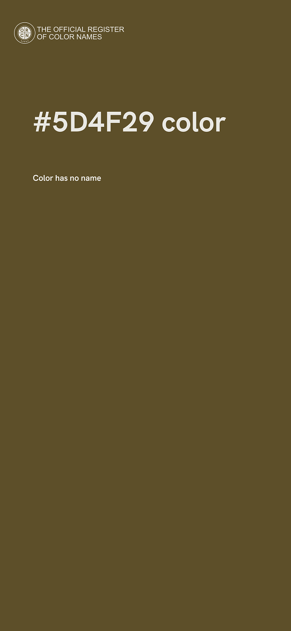 #5D4F29 color image