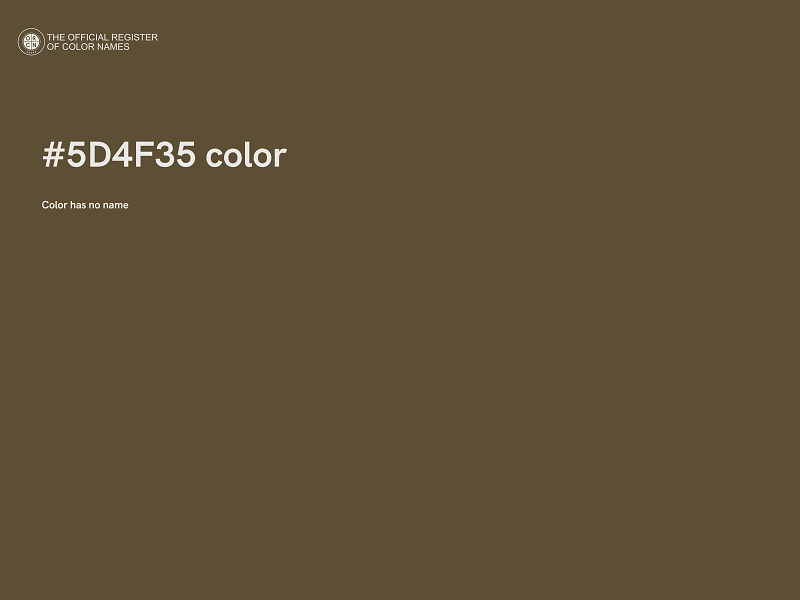 #5D4F35 color image