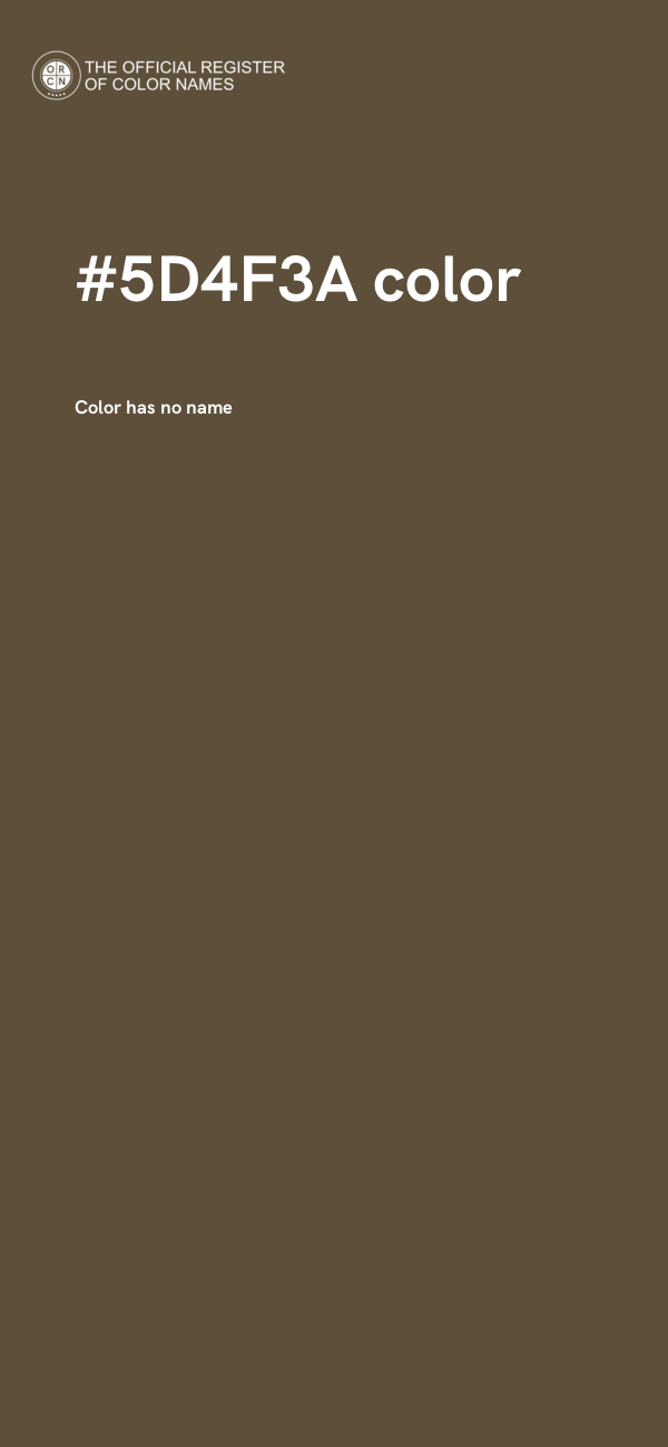 #5D4F3A color image