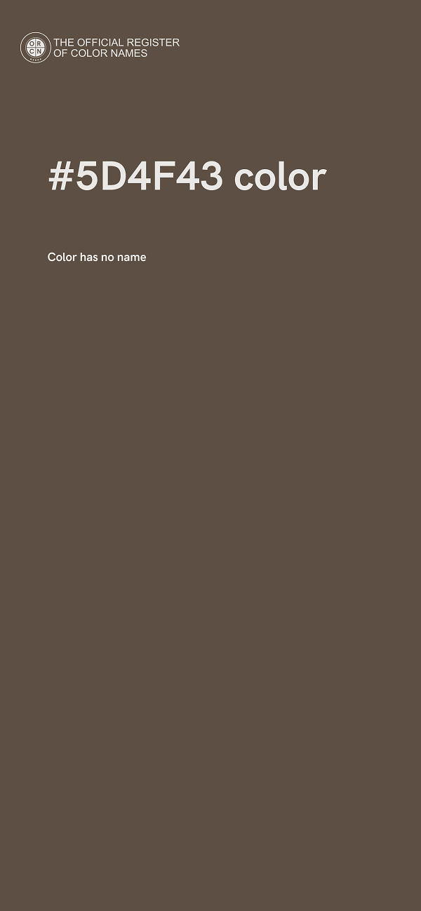 #5D4F43 color image