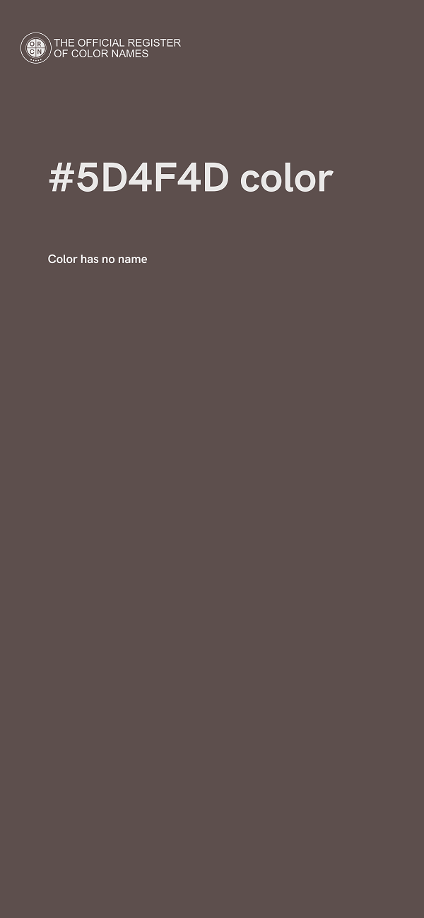 #5D4F4D color image