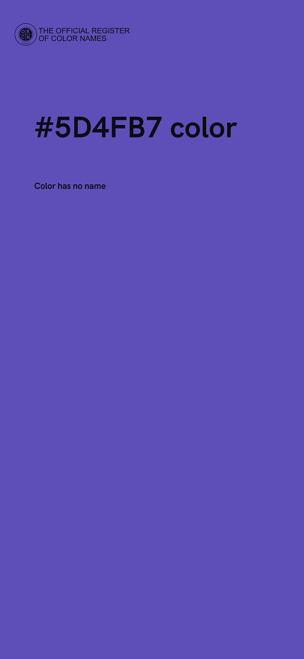 #5D4FB7 color image