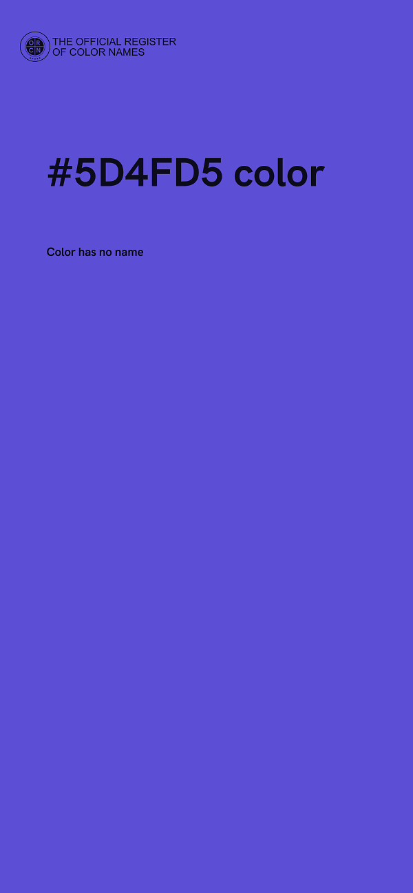 #5D4FD5 color image