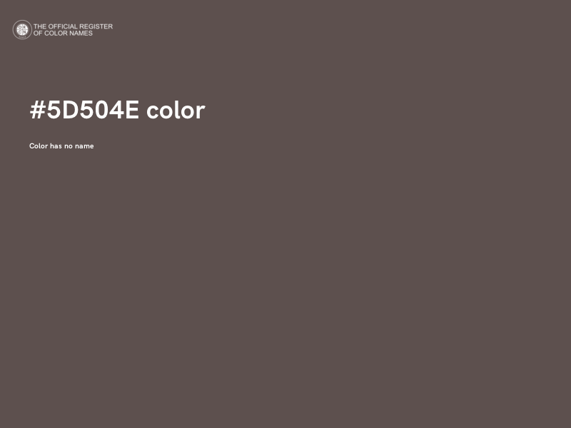 #5D504E color image