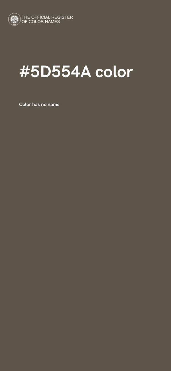 #5D554A color image