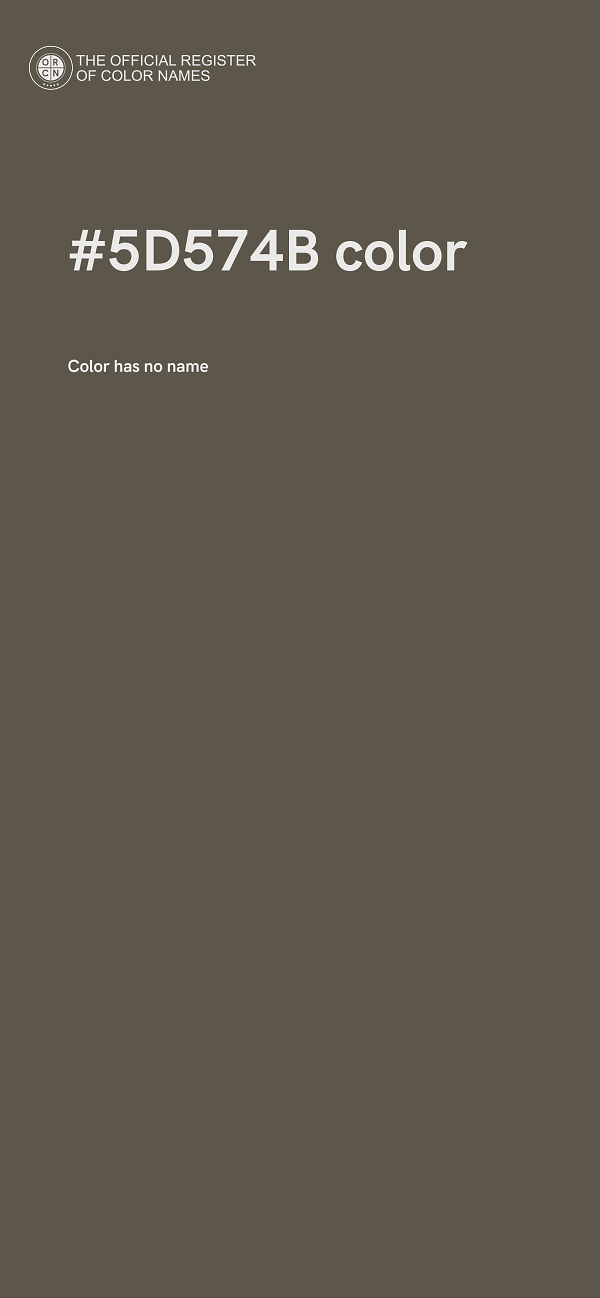 #5D574B color image