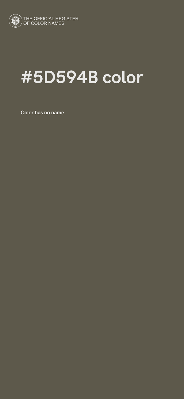 #5D594B color image
