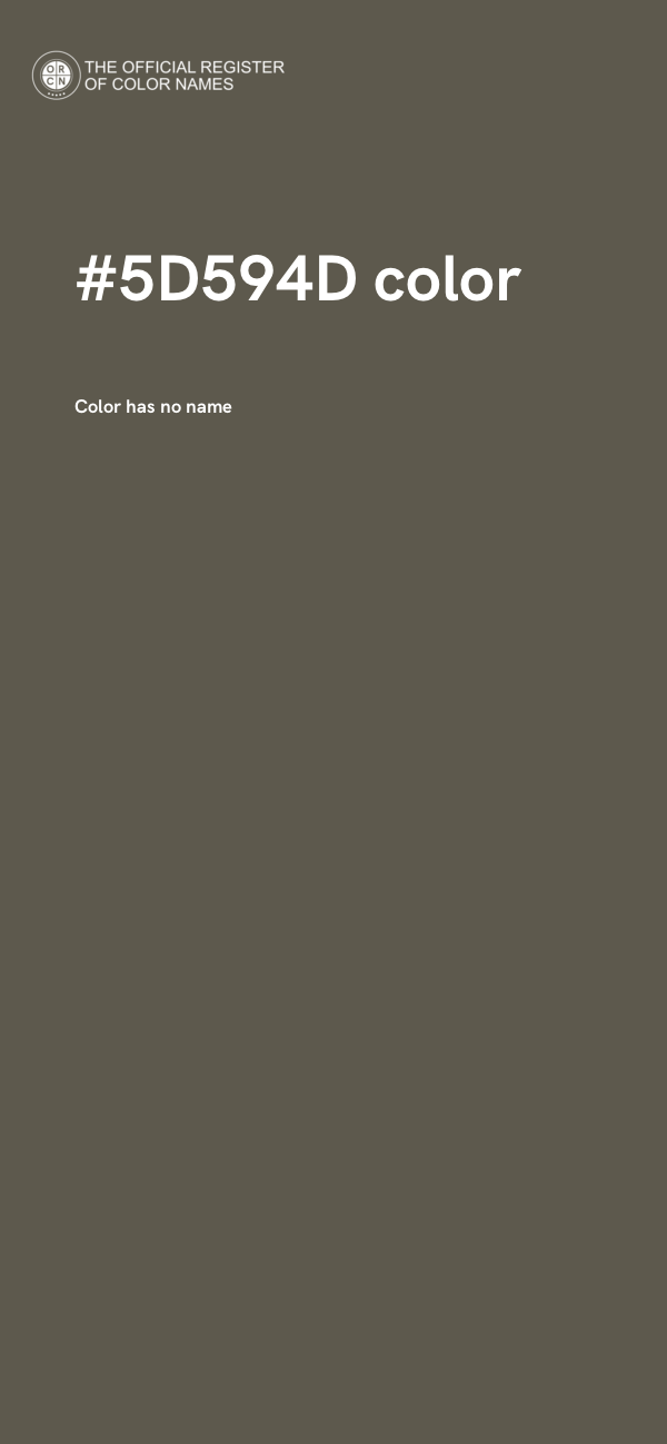 #5D594D color image