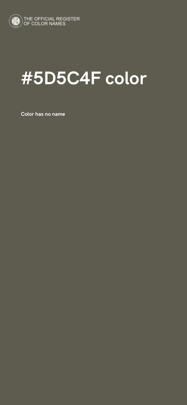 #5D5C4F color image