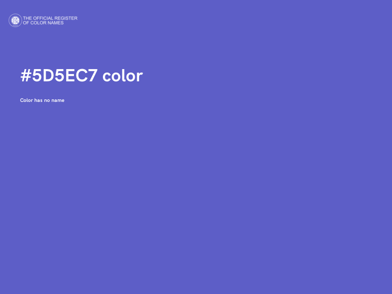 #5D5EC7 color image