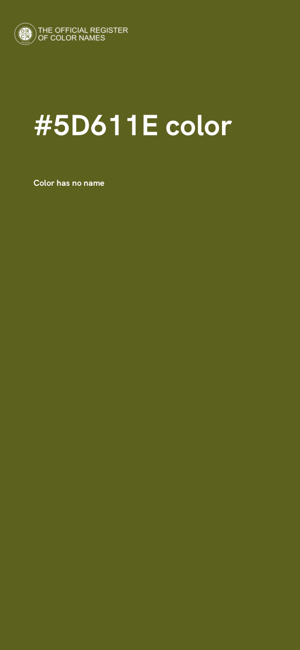 #5D611E color image