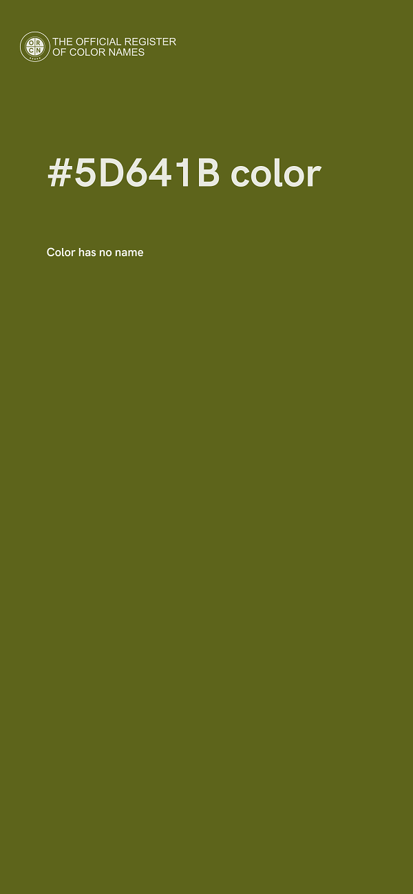 #5D641B color image