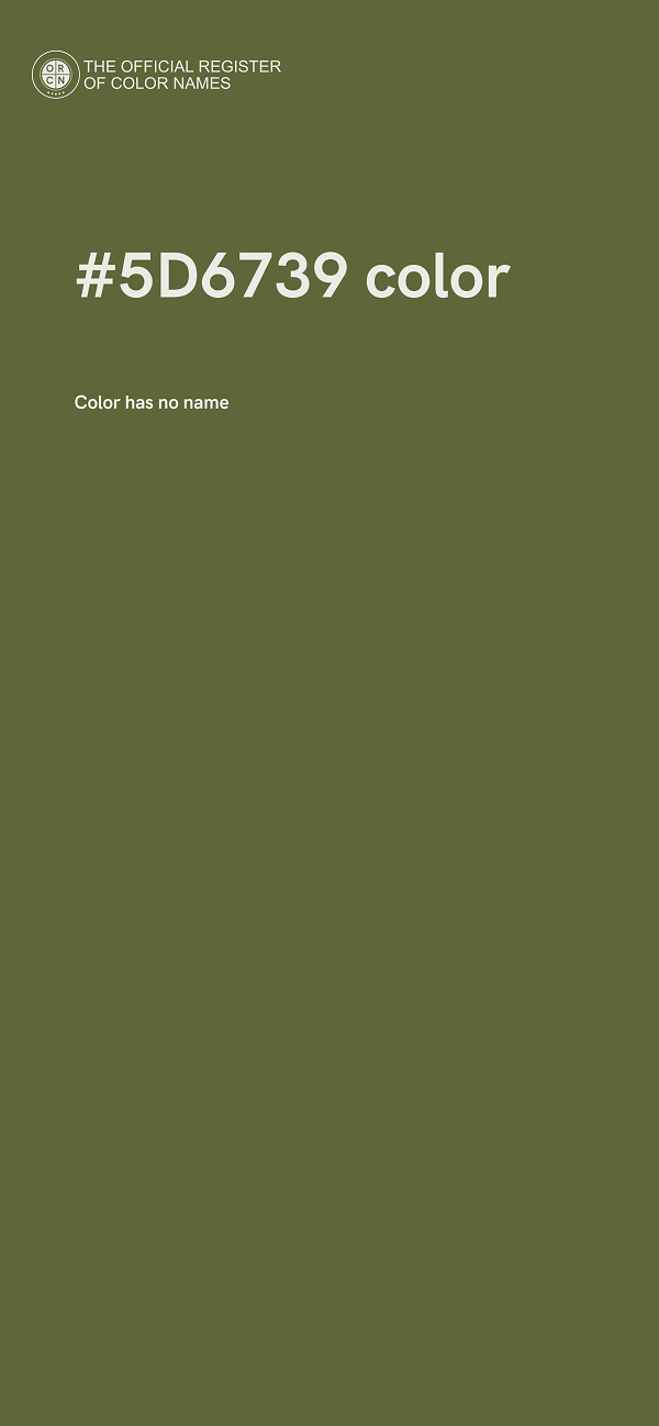 #5D6739 color image