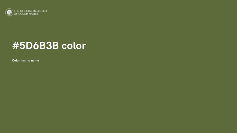 #5D6B3B color image