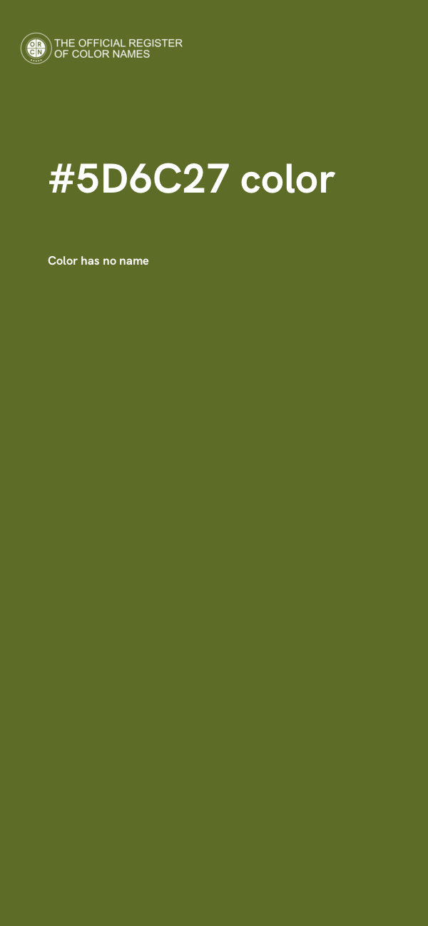 #5D6C27 color image