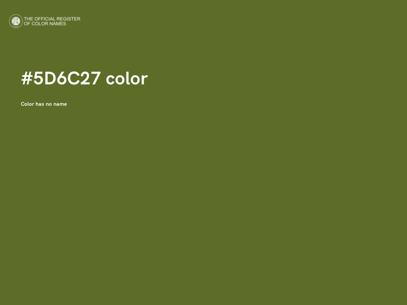 #5D6C27 color image