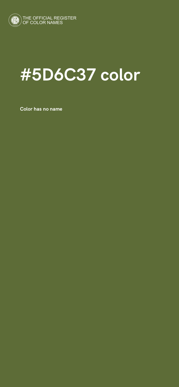 #5D6C37 color image