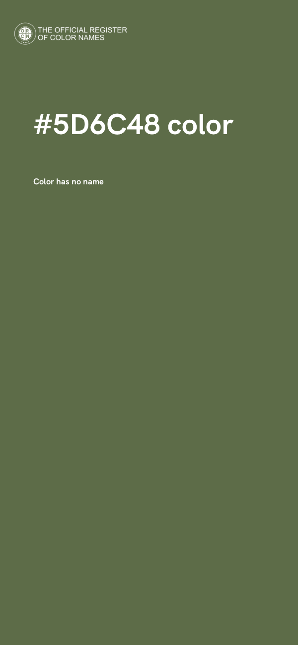 #5D6C48 color image