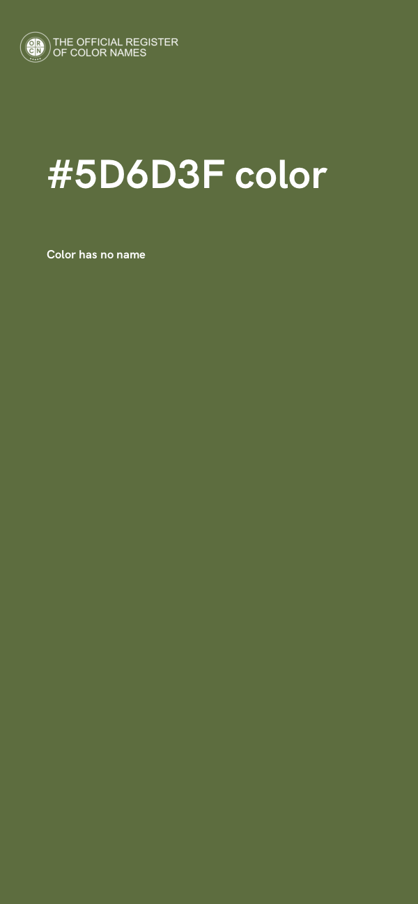 #5D6D3F color image