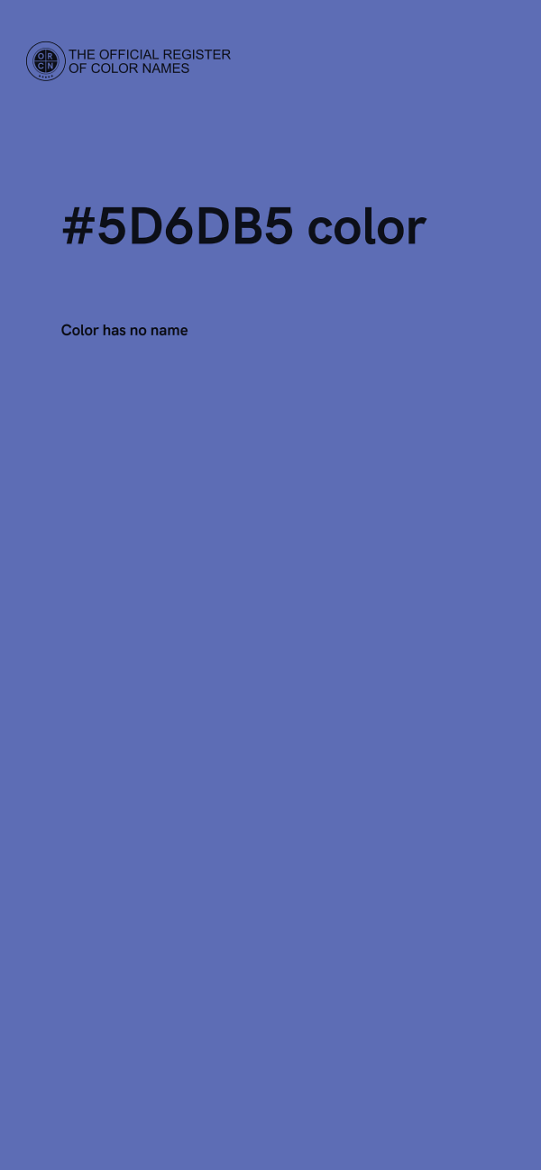 #5D6DB5 color image