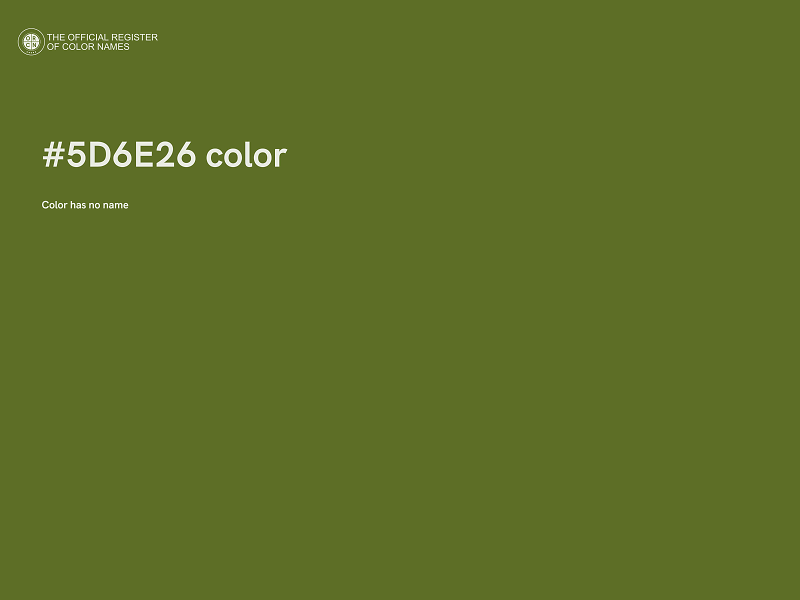 #5D6E26 color image