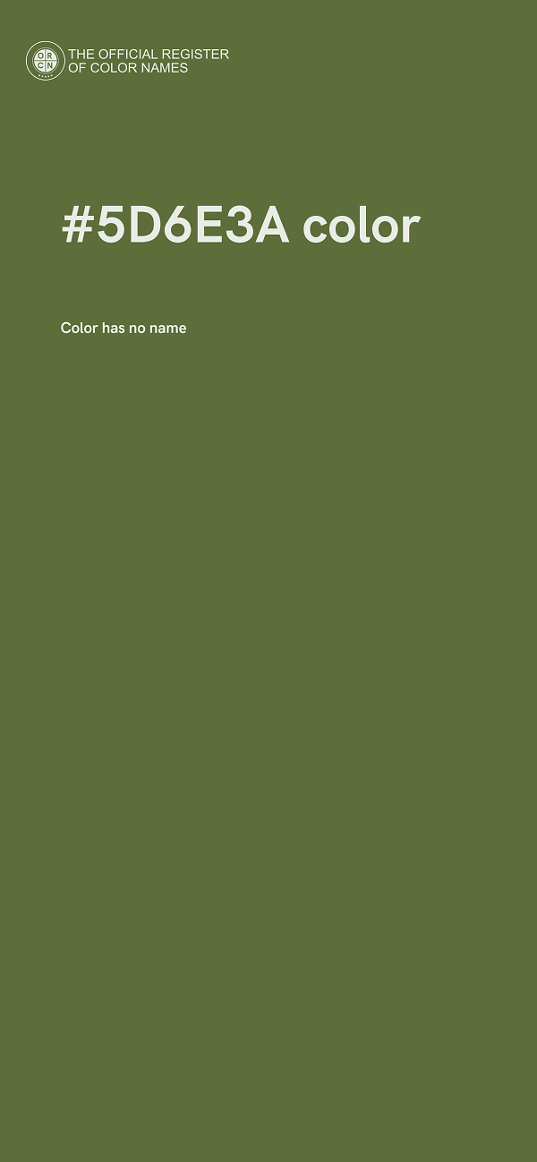 #5D6E3A color image
