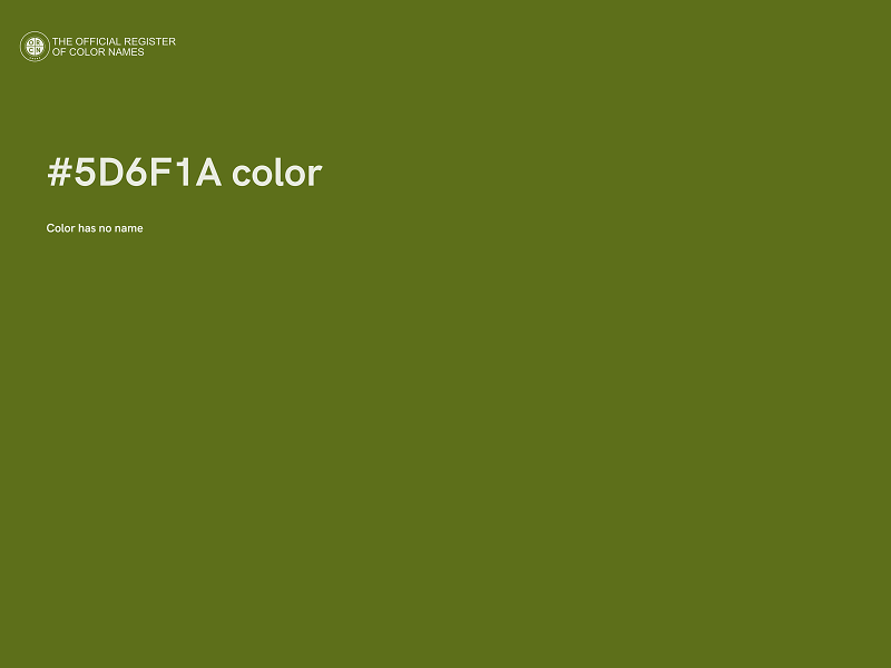 #5D6F1A color image