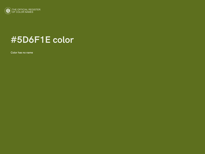 #5D6F1E color image