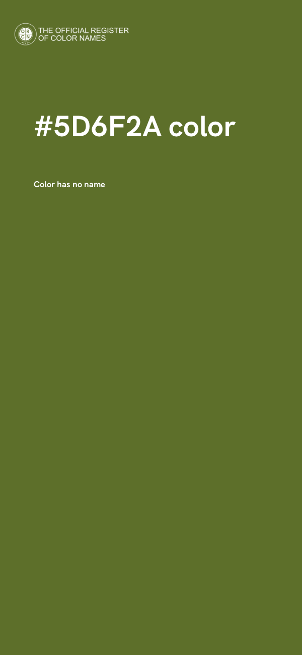 #5D6F2A color image