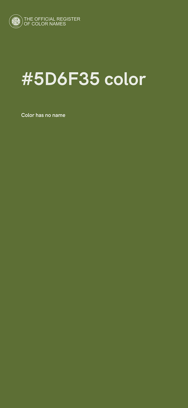 #5D6F35 color image