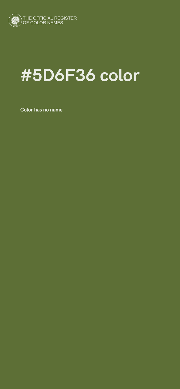 #5D6F36 color image
