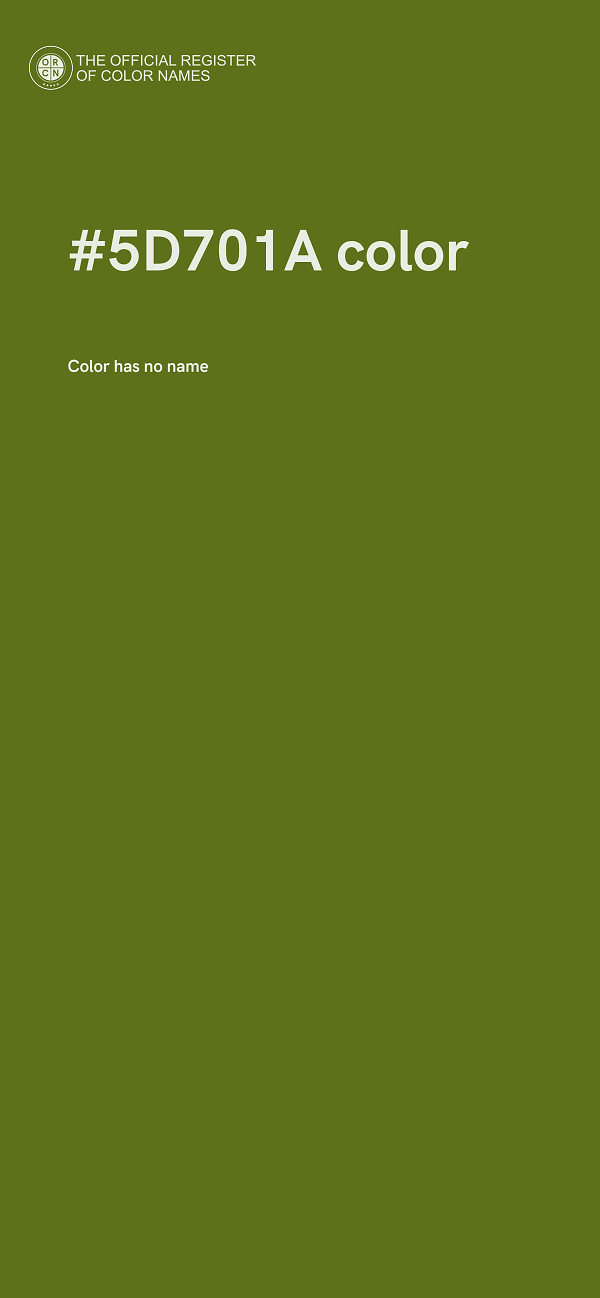 #5D701A color image