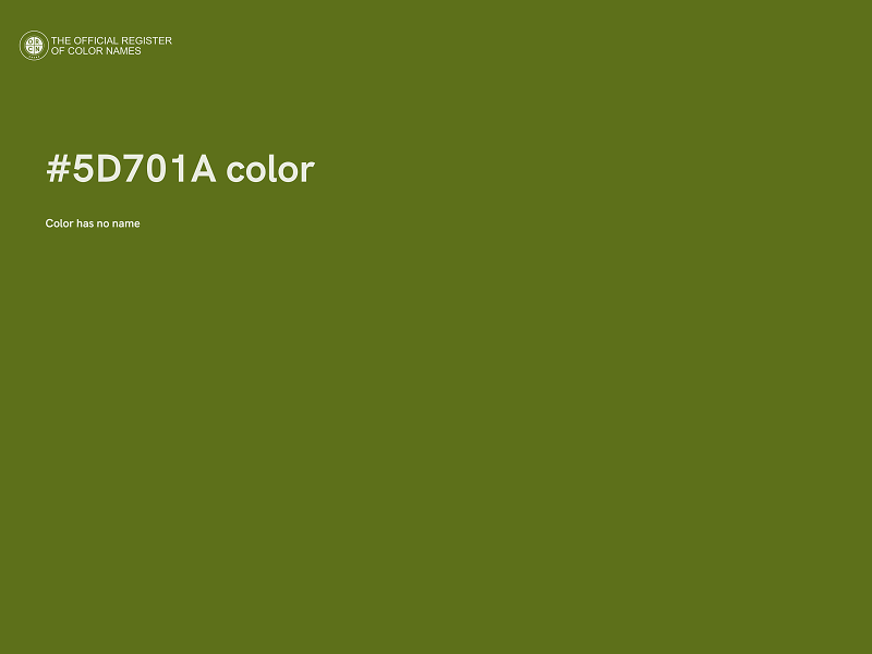 #5D701A color image