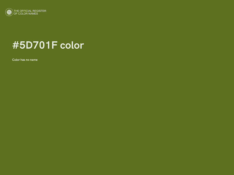 #5D701F color image