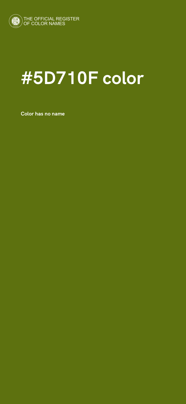 #5D710F color image