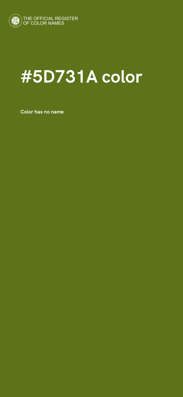 #5D731A color image
