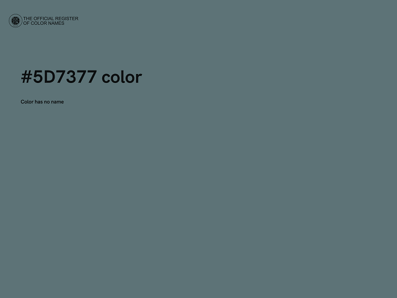 #5D7377 color image