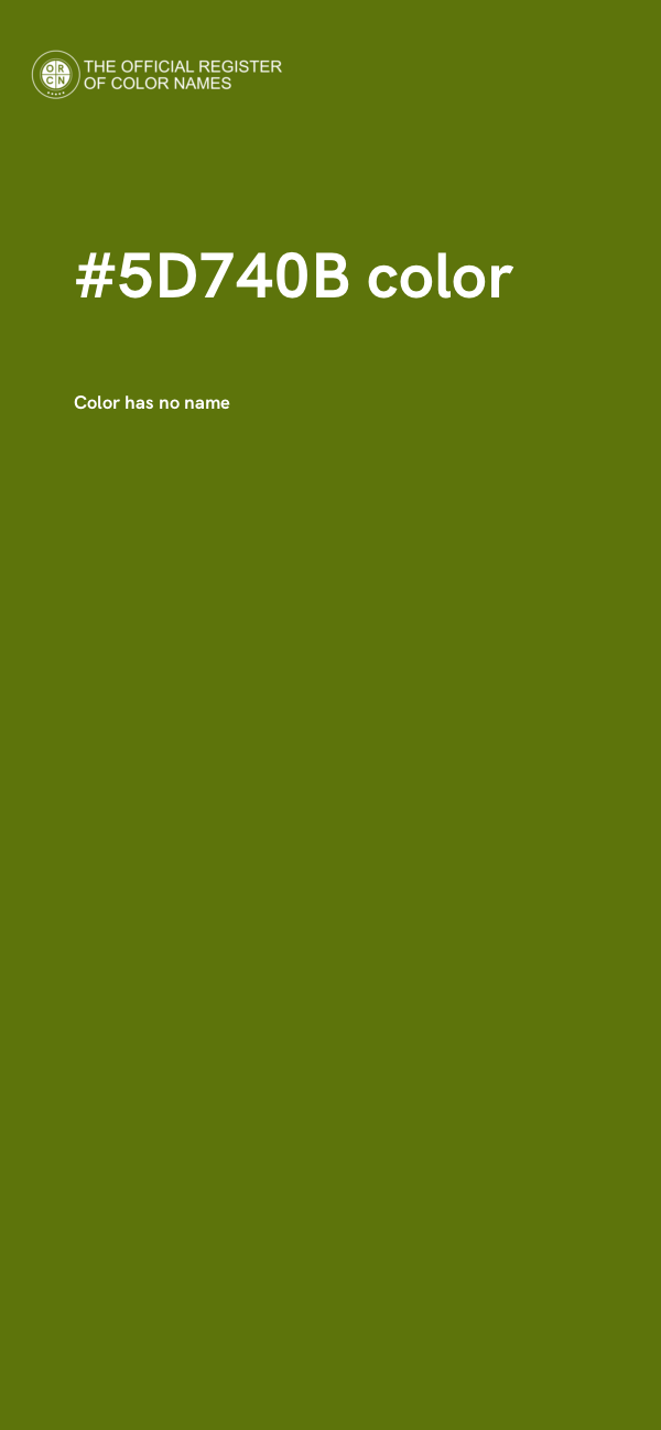 #5D740B color image