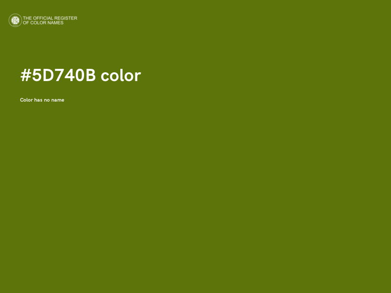 #5D740B color image
