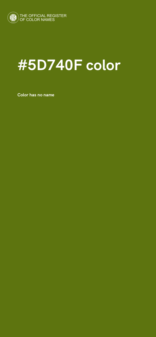 #5D740F color image