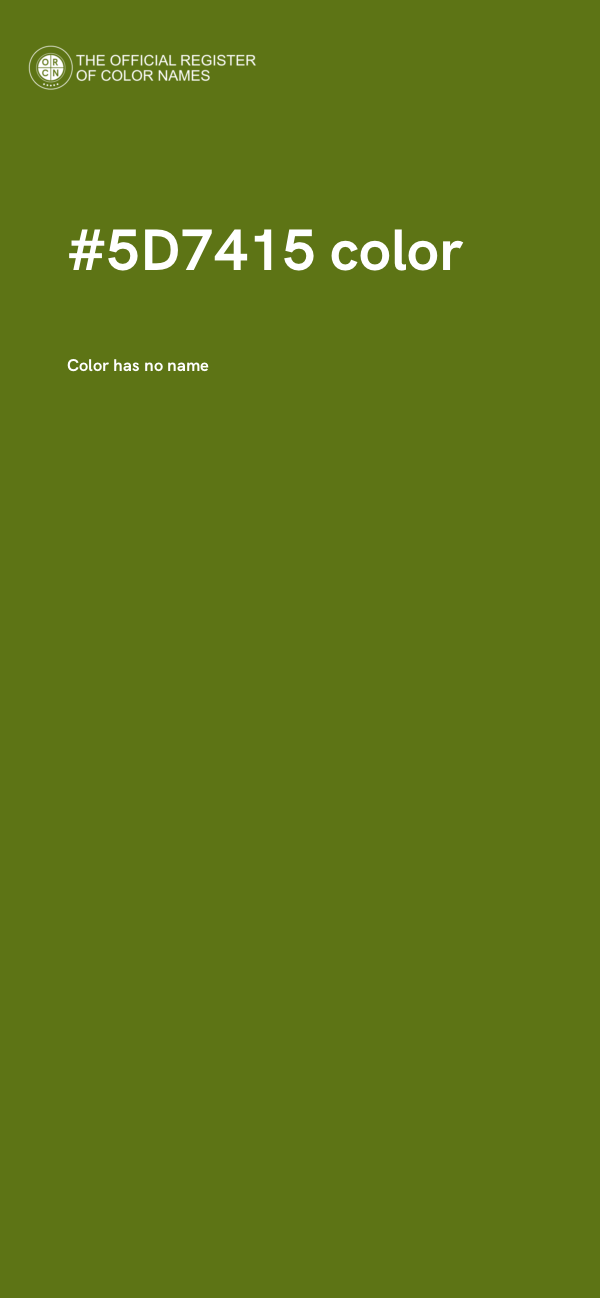 #5D7415 color image