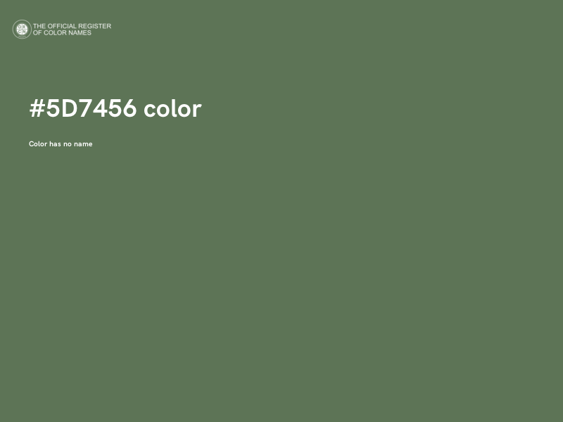 #5D7456 color image