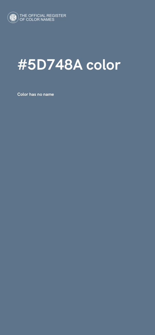 #5D748A color image
