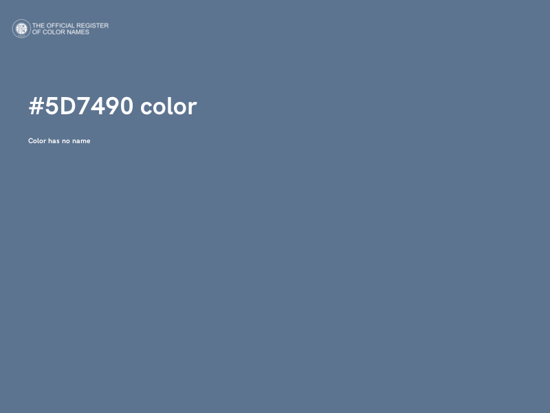 #5D7490 color image