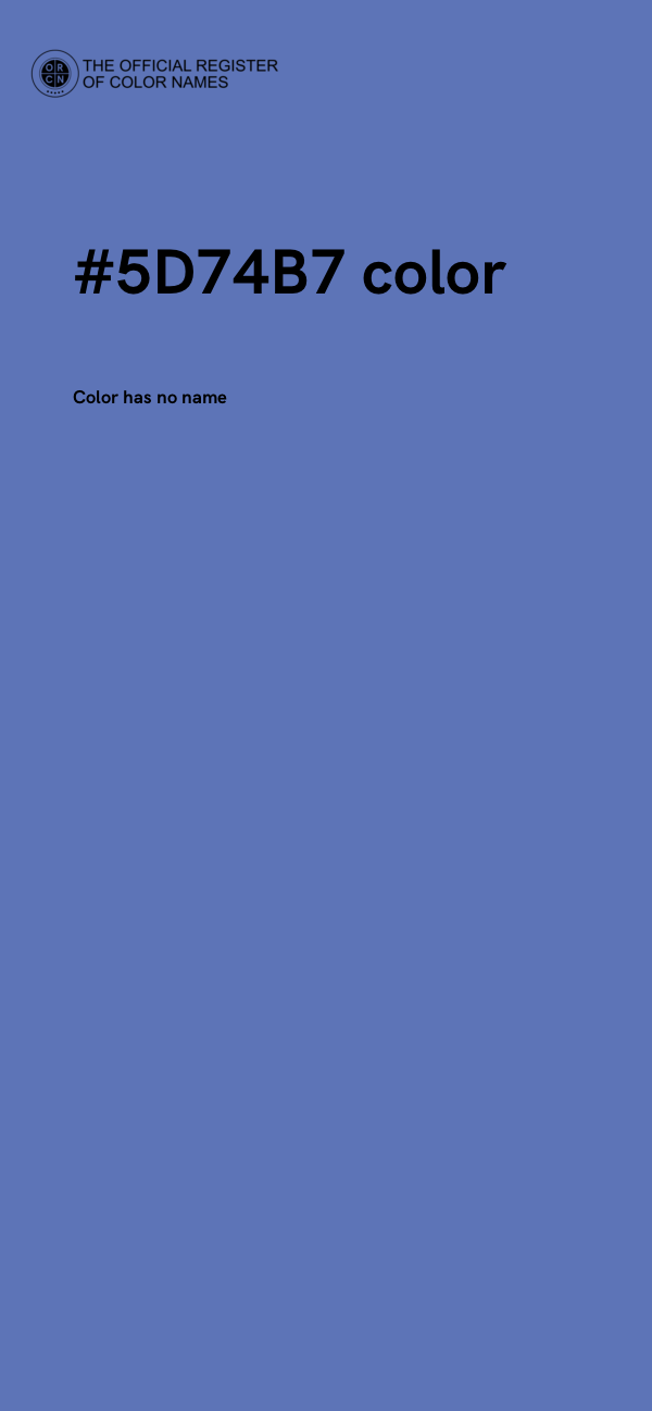 #5D74B7 color image