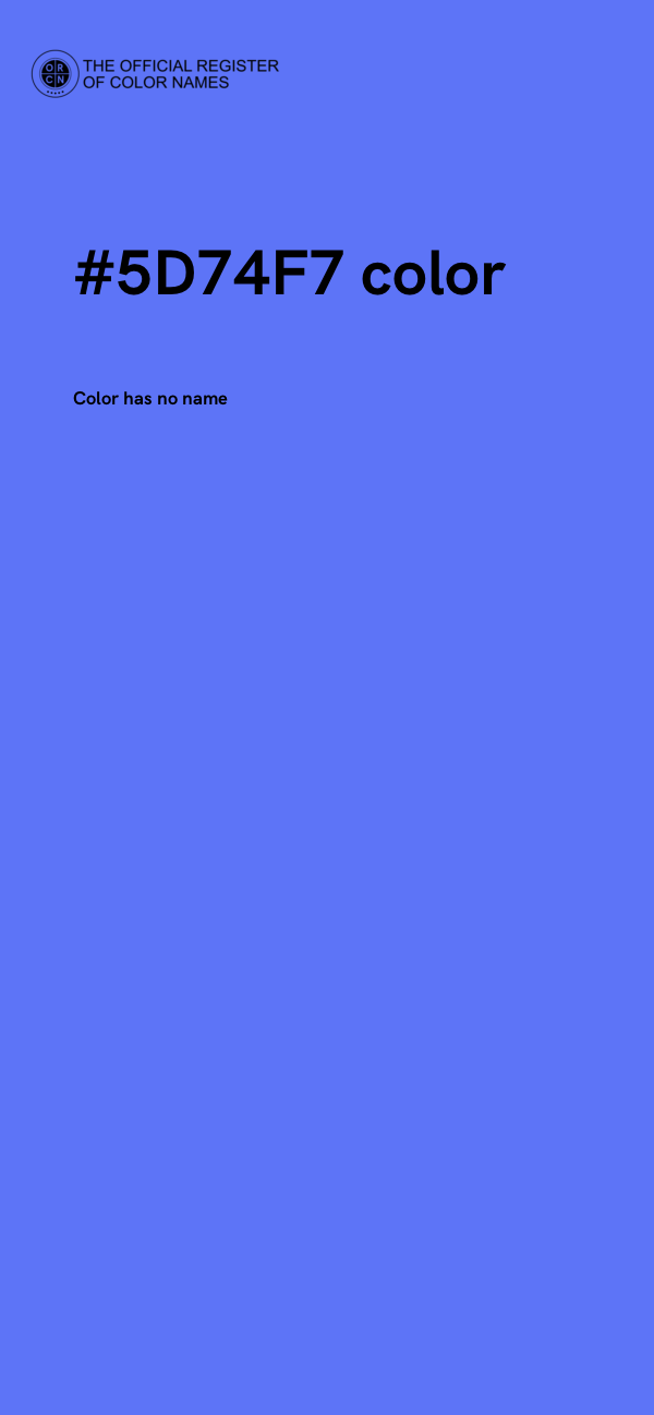 #5D74F7 color image