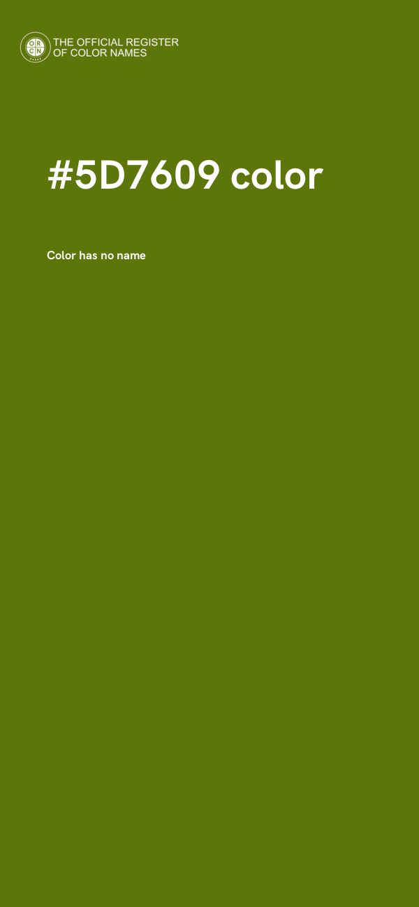 #5D7609 color image