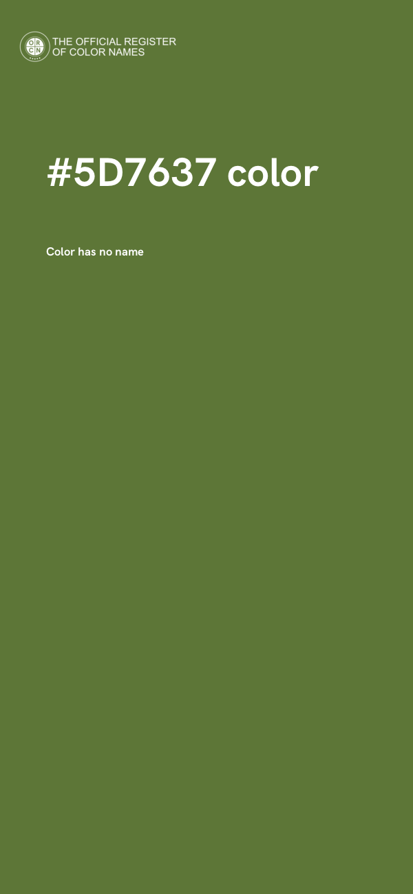 #5D7637 color image