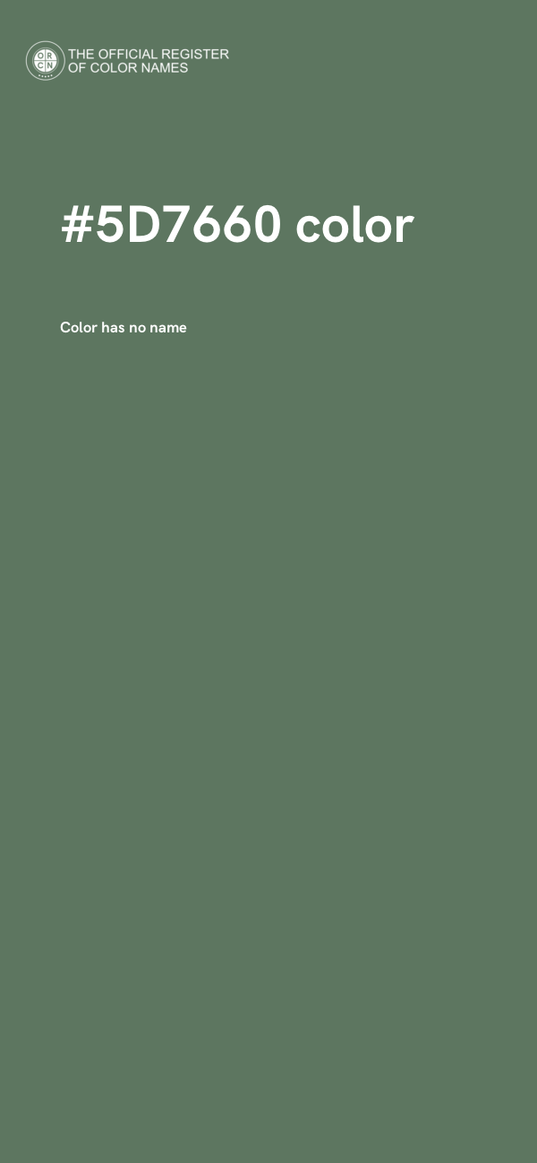 #5D7660 color image
